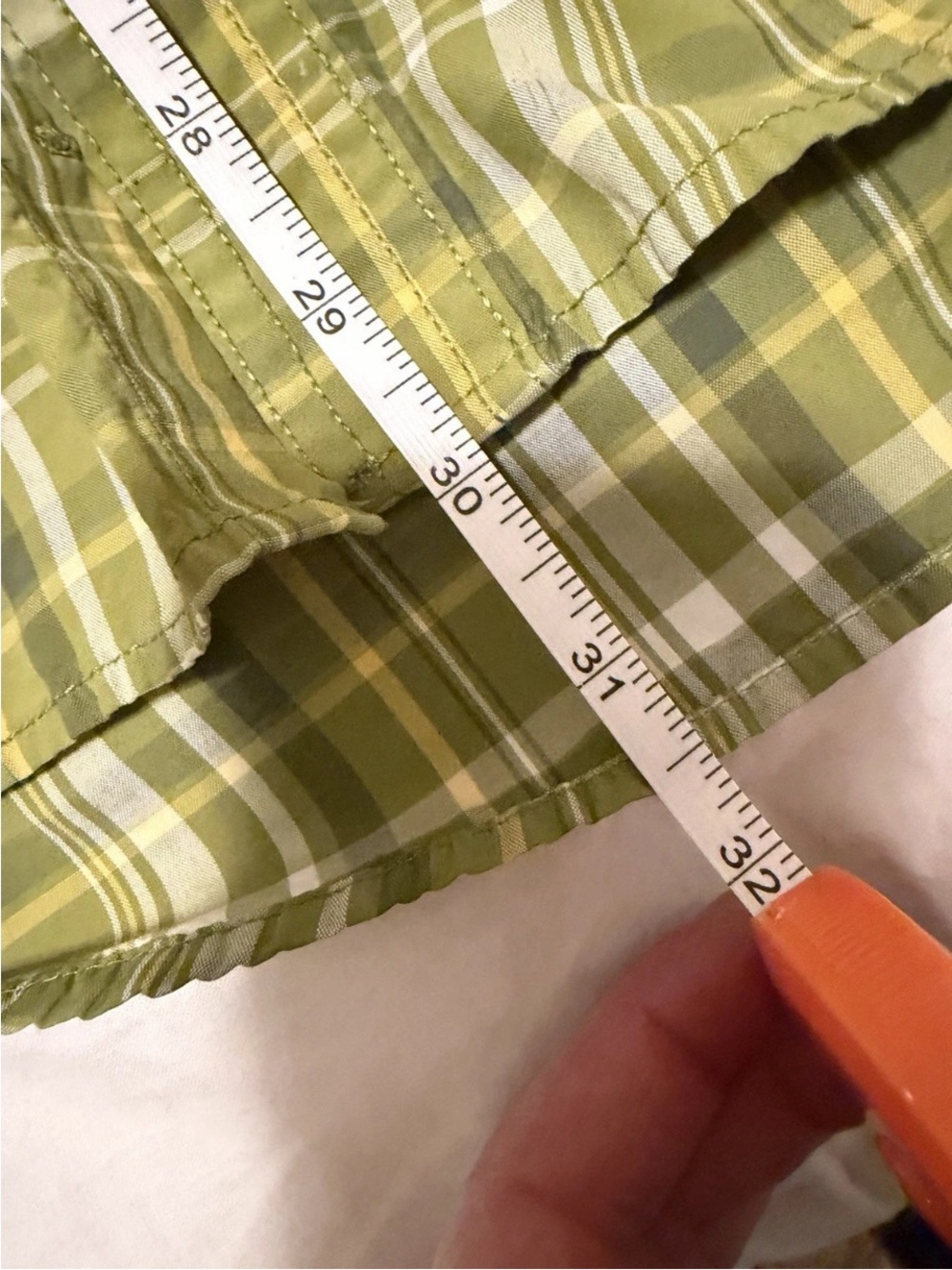G.H. Bass Mens Large Green Plaid Hiking Camp Shirt Vented - Picture 5 of 7